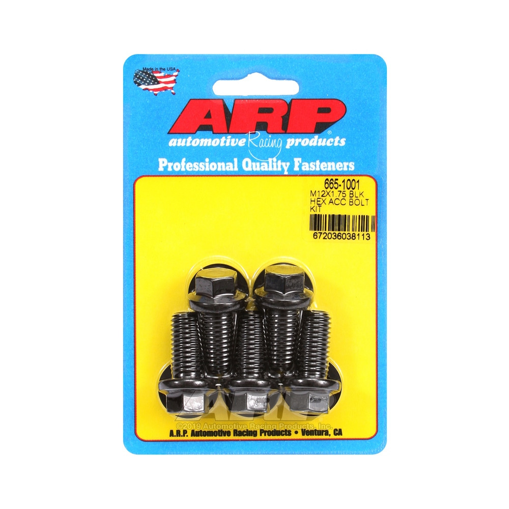 Perno universal ARP M12 x 1,75 - Negro Oxyde Hex x5Array