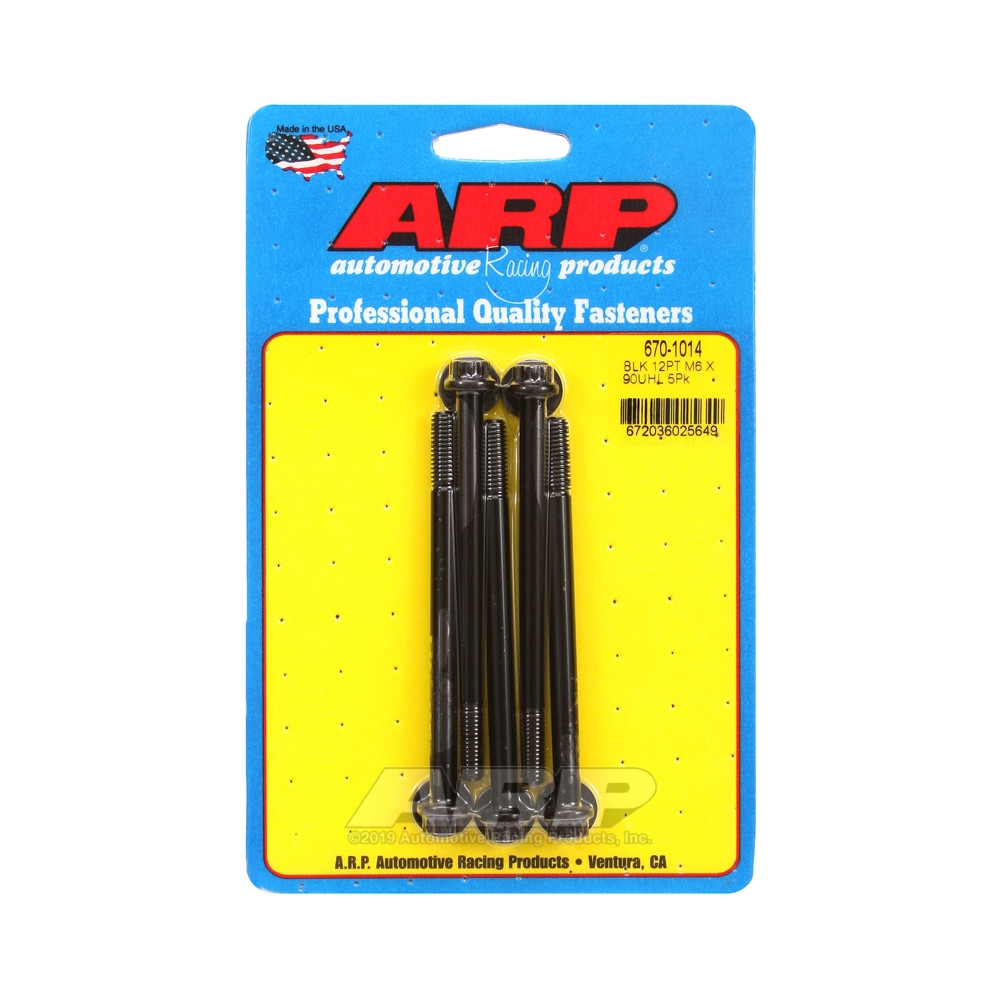 Perno Universal ARP M6 x 1.00 - Negro Oxyde 12 Pts x5Array