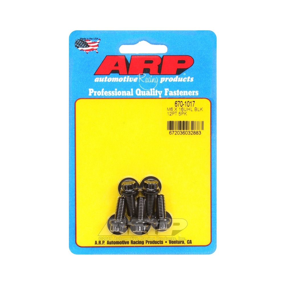 Parafuso Universal ARP M6 x 1.00 - Preto Oxyde 12 Pts x5 - GT2i PortugalArray