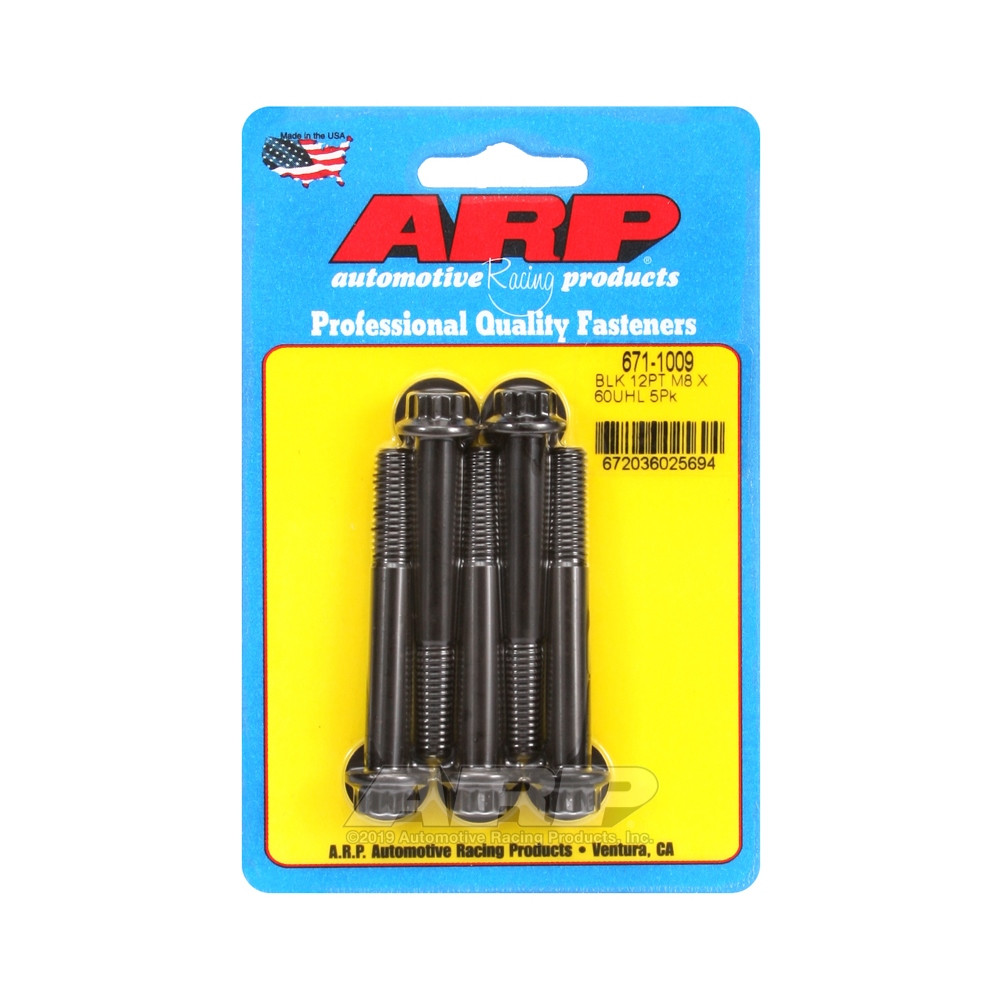 ARP Tornillo Universal M8 x 1.25 - Negro Oxyde 12 Pts x5Array
