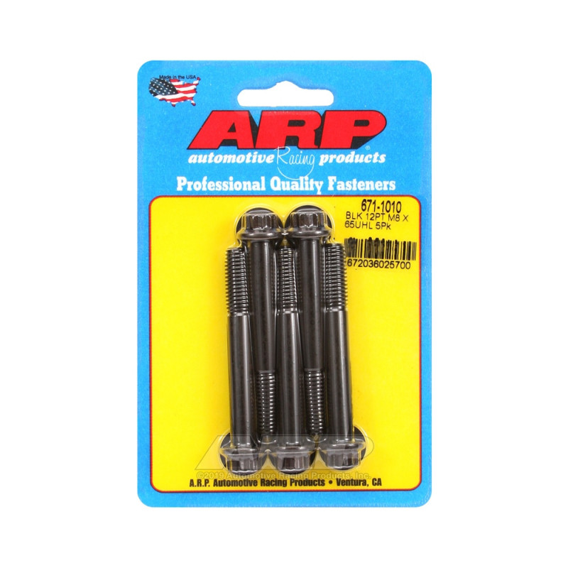 ARP Tornillo Universal M8 x 1.25 - Negro Oxyde 12 Pts x5Array