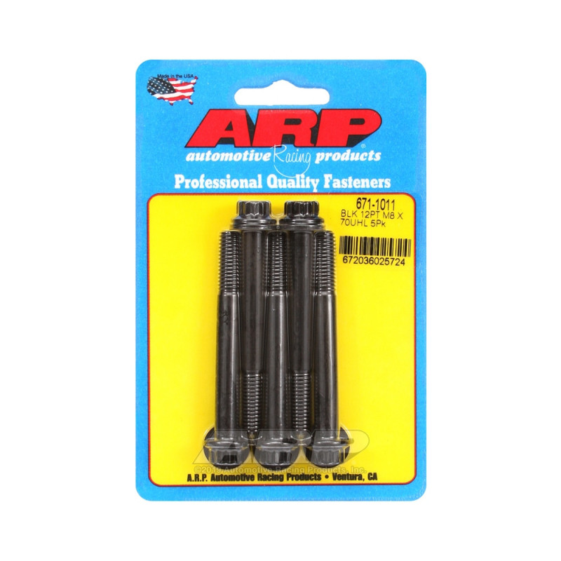 Parafusaria universal ARP M8 x 1,25 - Óxido preto, 12 pontas, 5 unidadesArray