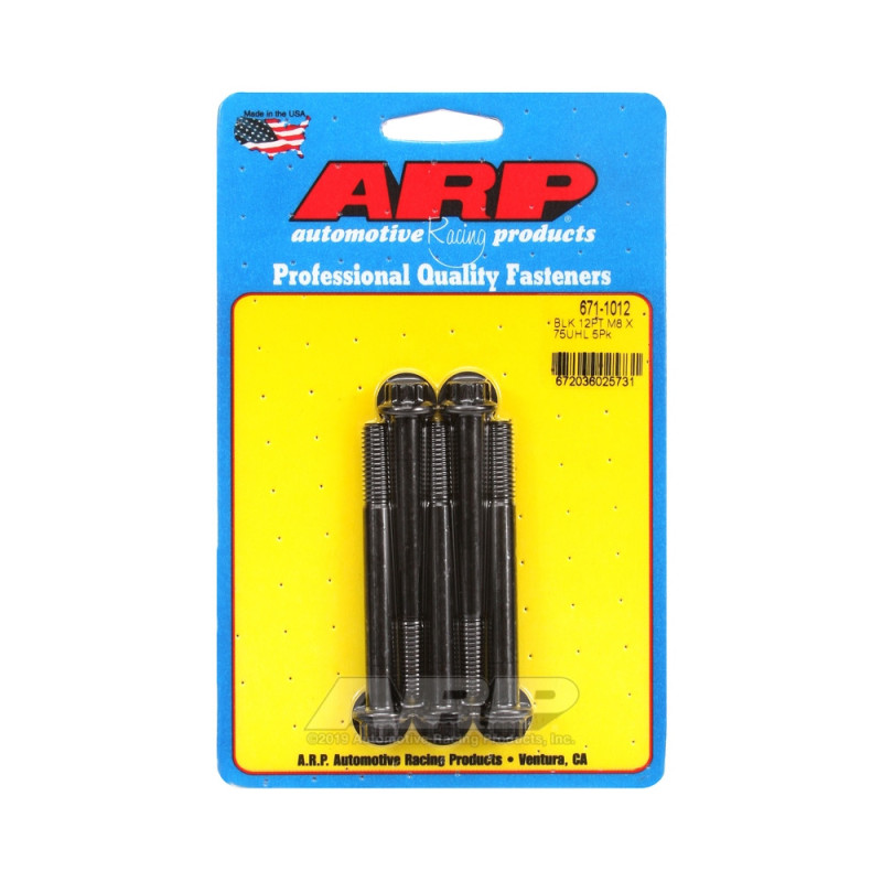 ARP Tornillo Universal M8 x 1.25 - Negro Oxyde 12 Pts x5Array