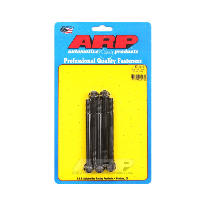 Parafusaria universal ARP M8 x 1,25 - Oxido Preto, 12 pontas, 5 unidadesArray