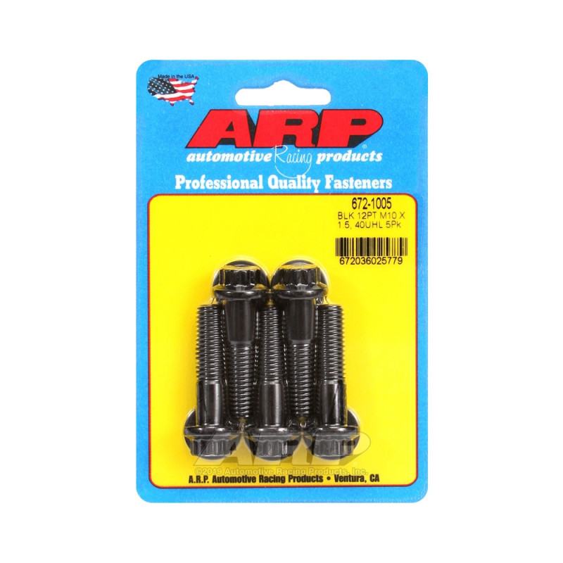 ARP Tornillo Universal M10 x 1.50 - Negro Oxyde 12 Pts x5Array