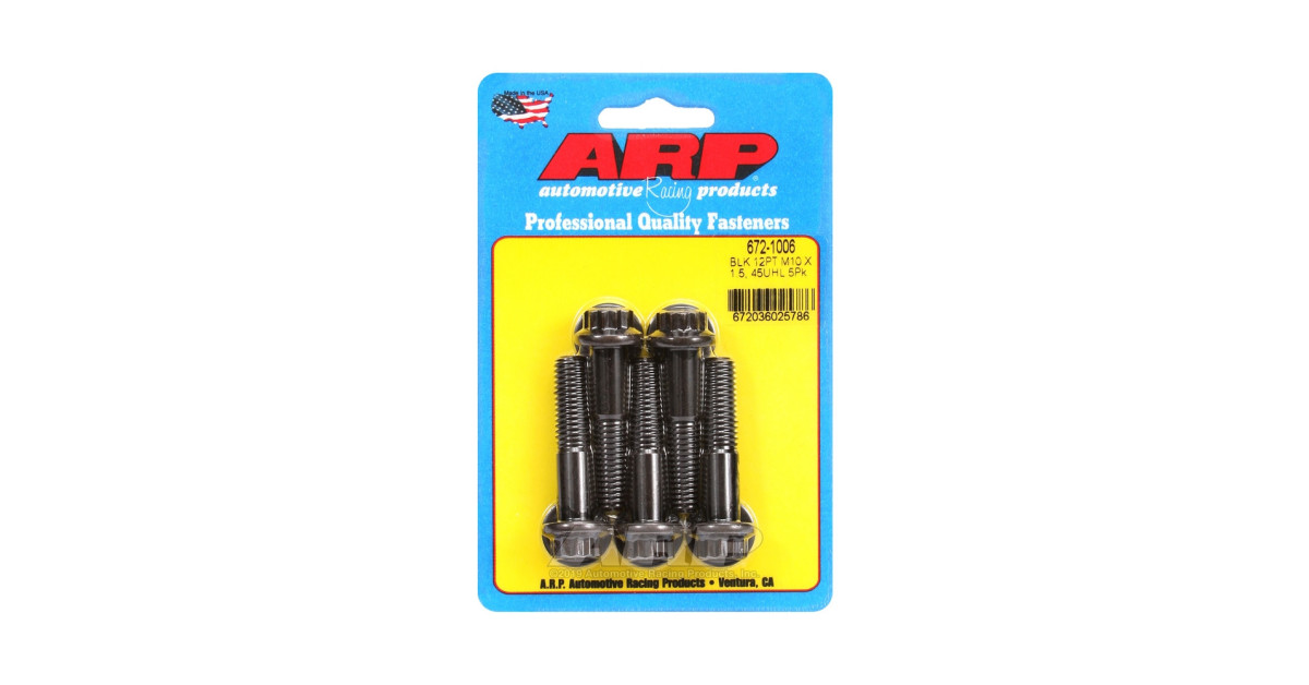 ARP Tornillo Universal M10 x 1.50 - Negro Oxyde 12 Pts x5