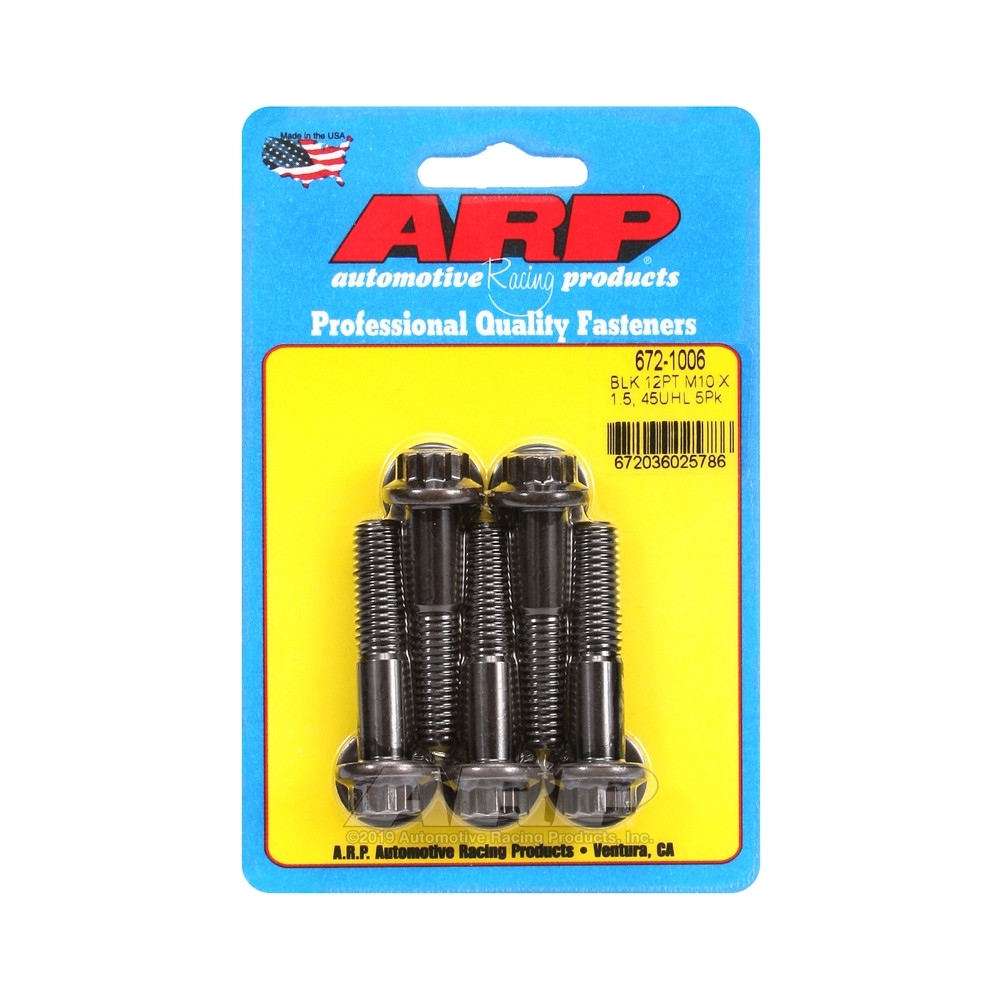 ARP Parafuso Universal M10 x 1,50 - Preto Oxidado 12 Pts x5Array