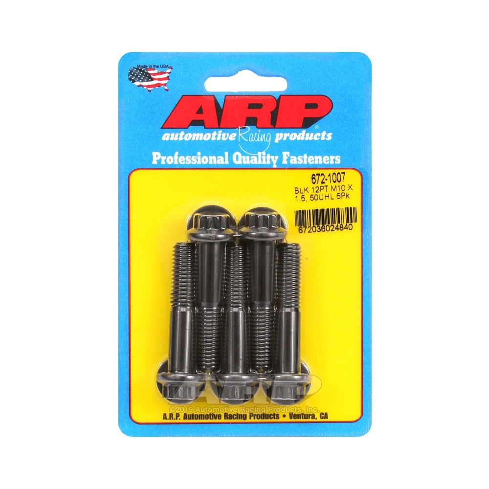 ARP Tornillo Universal M10 x 1.50 - Negro Oxyde 12 Pts x5Array