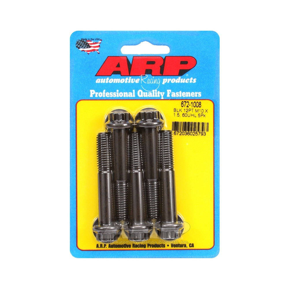 ARP Tornillo Universal M10 x 1.50 - Negro Oxyde 12 Pts x5Array