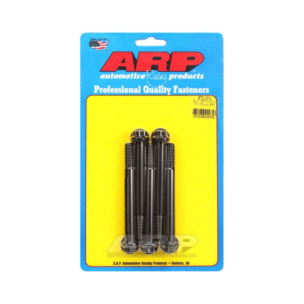 Parafusaria universal ARP M10 x 1,50 - Óxido preto, 12 pontas, 5 unidadesArray