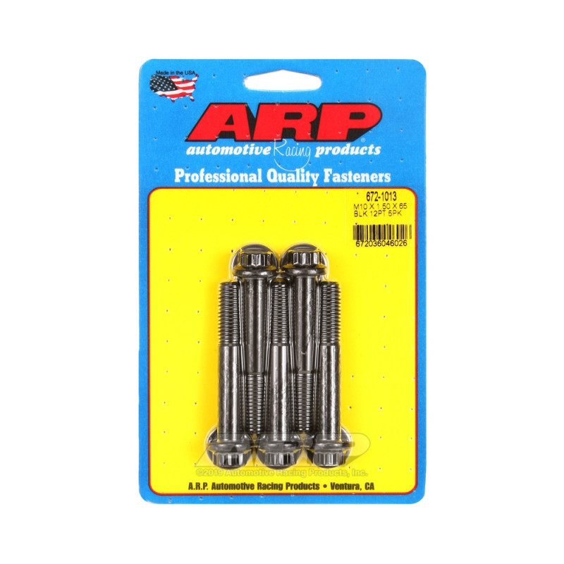 Parafusaria universal ARP M10 x 1,50 - Óxido preto, 12 pontas, 5 unidadesArray