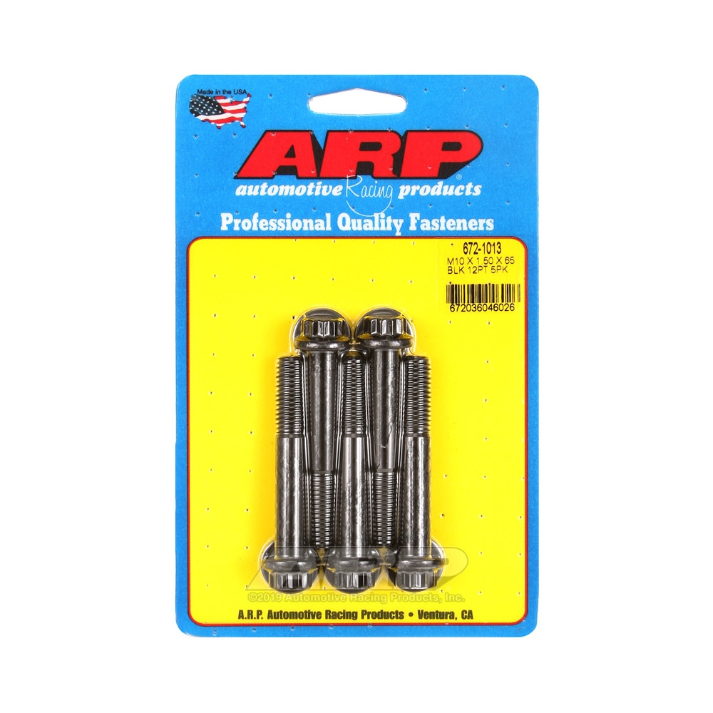 Parafusaria universal ARP M10 x 1,50 - Óxido preto, 12 pontas, 5 unidadesArray