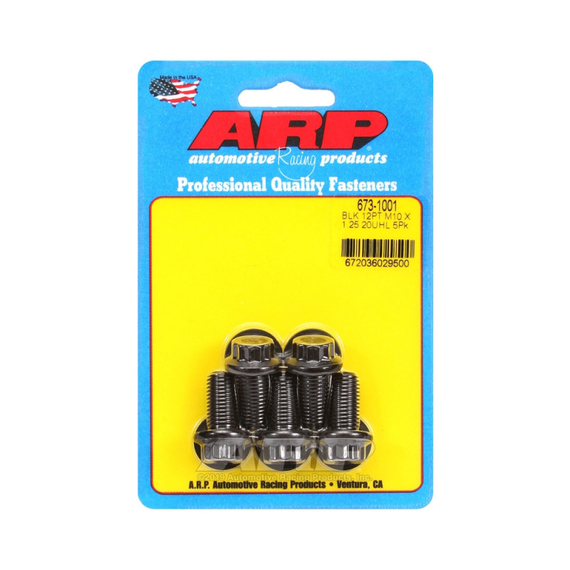 Parafusaria universal ARP M10 x 1,25 - Oxido Preto, 12 pontas, 5 unidadesArray