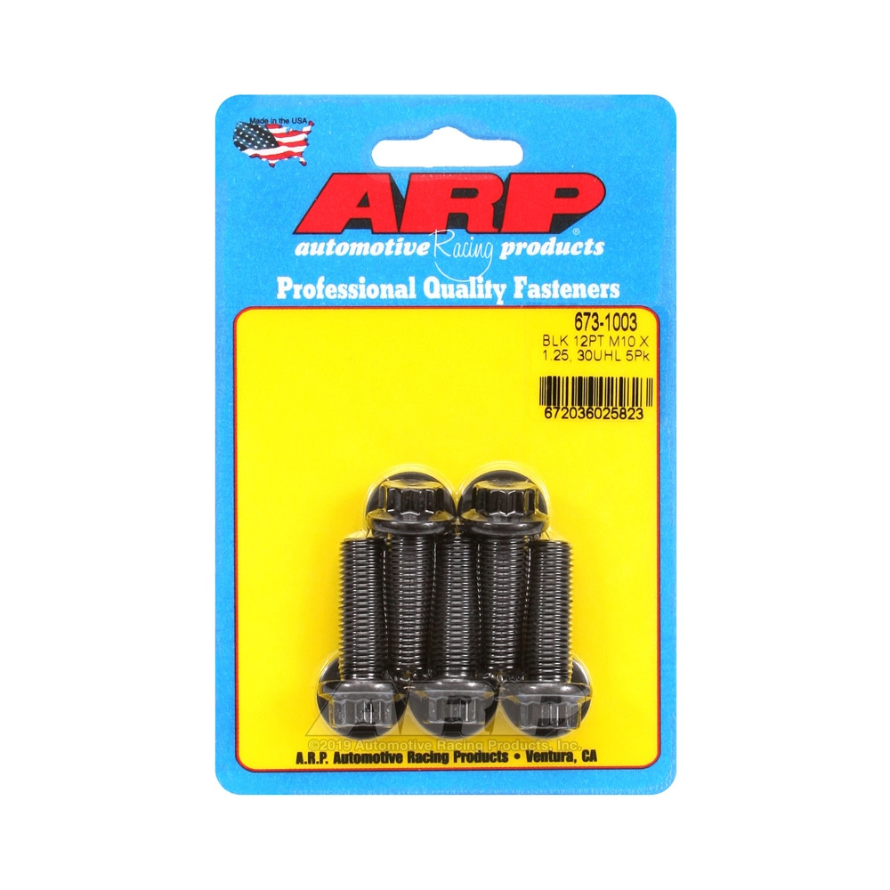 ARP Tornillo Universal M10 x 1.25 - Negro Oxyde 12 Pts x5Array