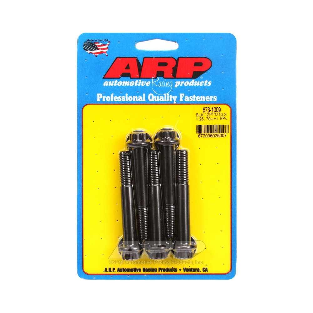 ARP Parafuso Universal M10 x 1,25 - Preto Oxidado 12 Pts x5Array