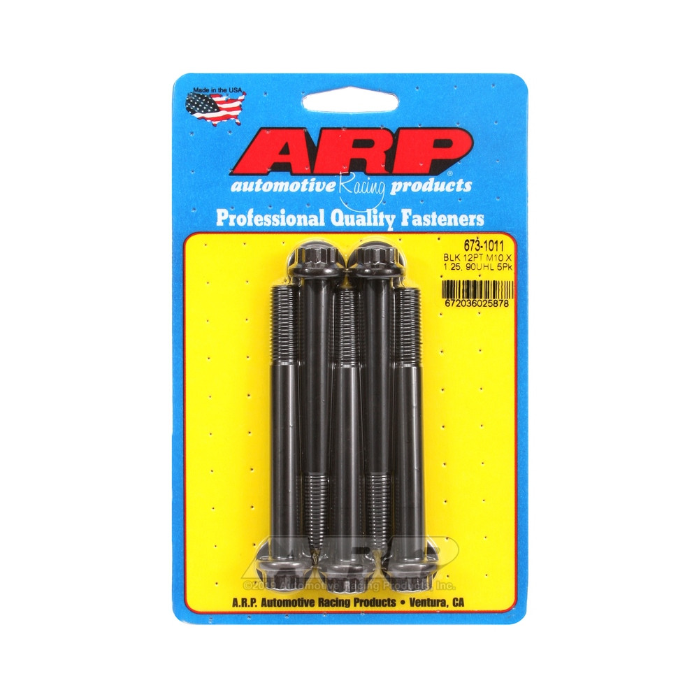 ARP Parafuso Universal M10 x 1,25 - Preto Oxidado 12 Pts x5Array
