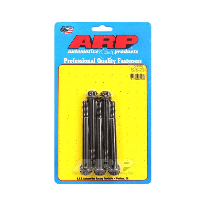 Parafusaria universal ARP M10 x 1,25 - Oxido Preto, 12 pontas, 5 unidadesArray