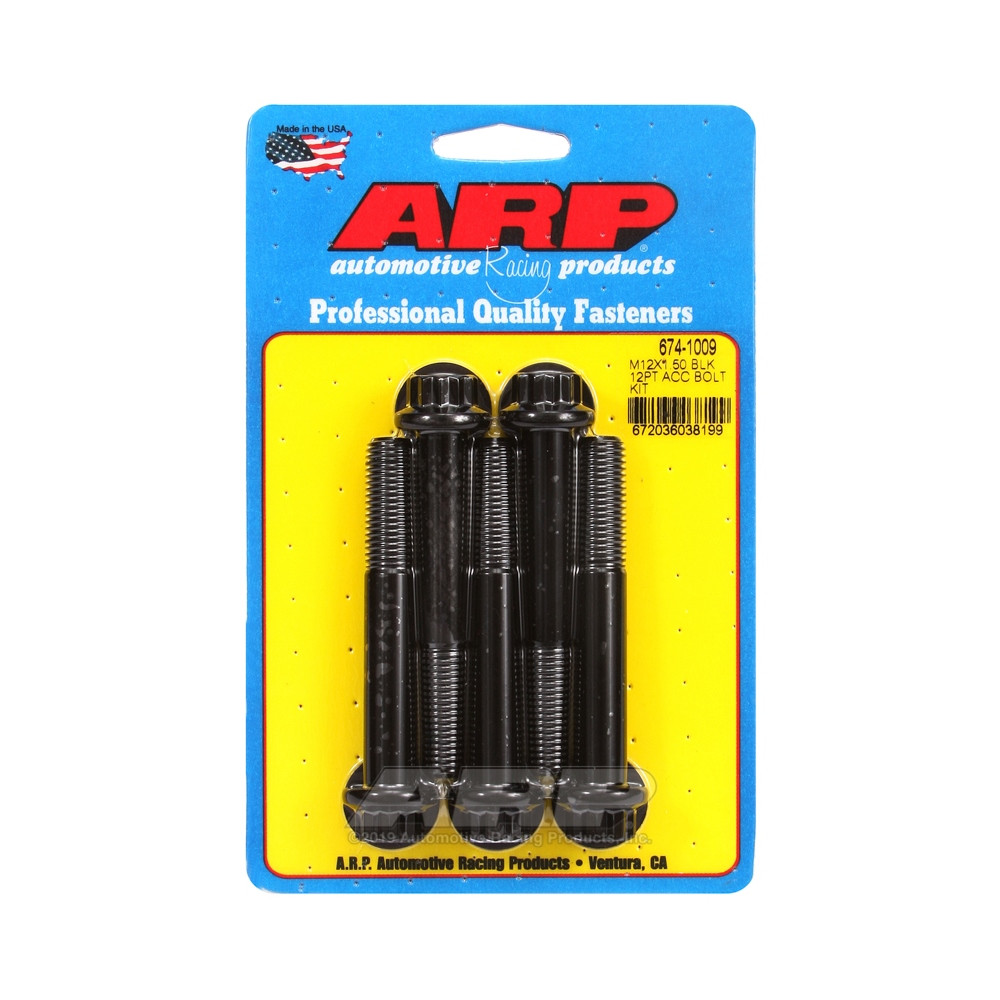 Parafusaria universal ARP M12 x 1,50 - Óxido preto, 12 pontas, 5 unidadesArray