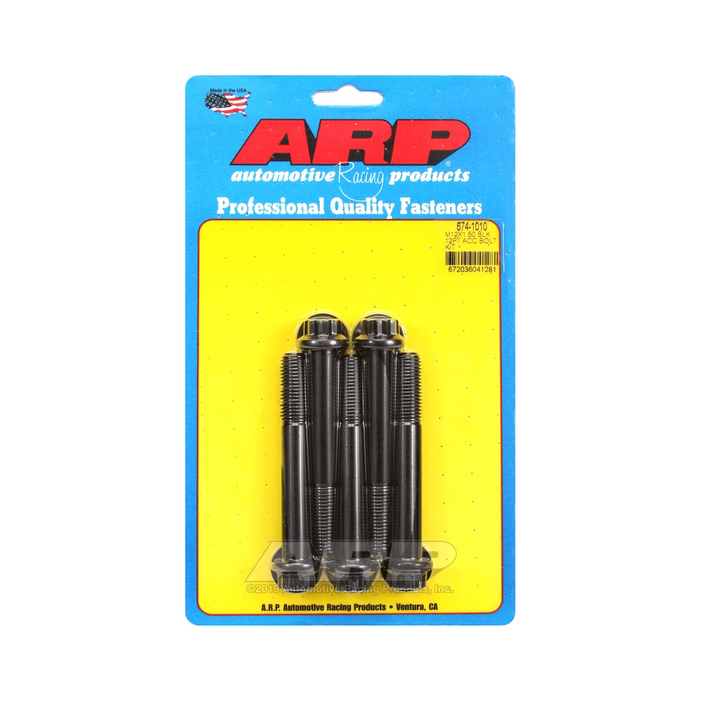 ARP Tornillo Universal M12 x 1.50 - Negro Oxyde 12 Pts x5Array