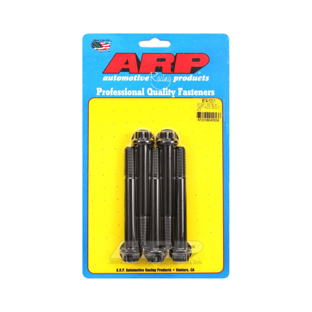 Parafusaria universal ARP M12 x 1,50 - Óxido preto, 12 pontas, 5 unidadesArray