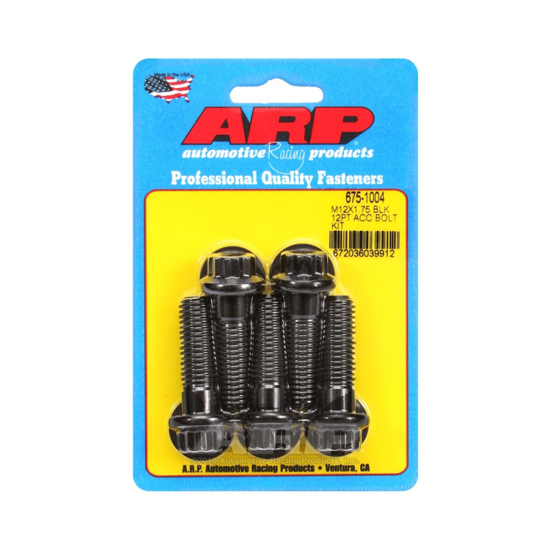 Parafusaria universal ARP M12 x 1,75 - Óxido preto, 12 pontas, 5 unidadesArray