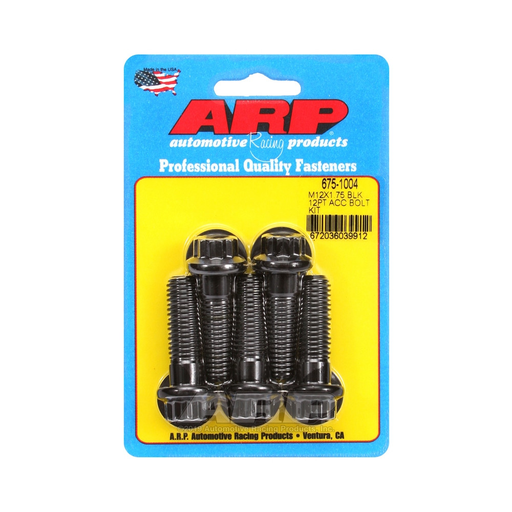 ARP Tornillo Universal M12 x 1.75 - Negro Oxyde 12 Pts x5Array