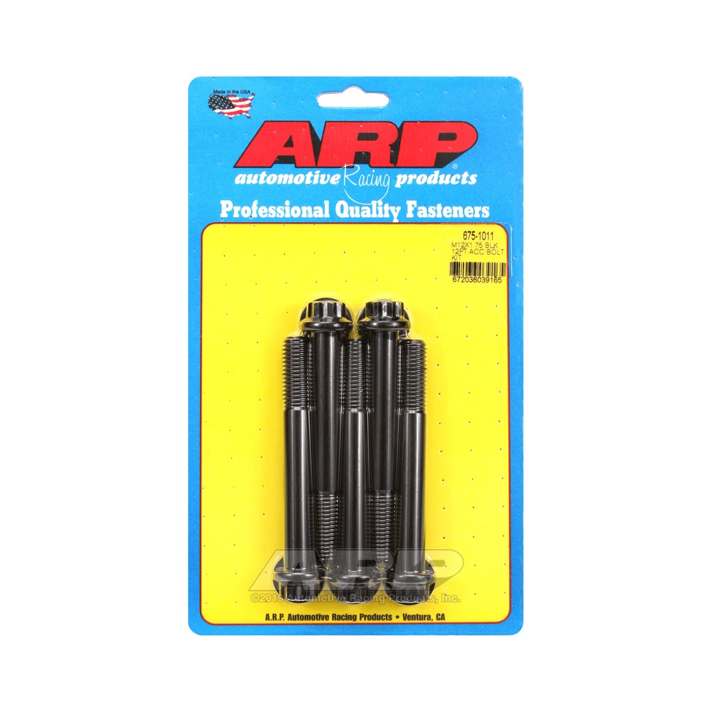 Perno Universal ARP M12 x 1.75 - Negro Oxyde 12 Pts x5Array