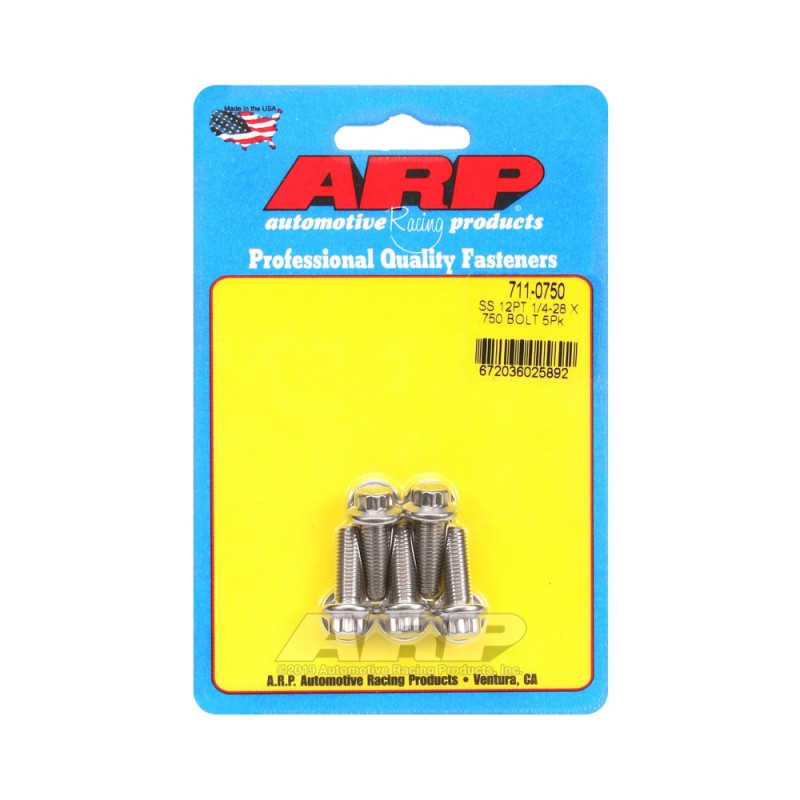 Perno Universal ARP 1/4-28 - Acero Inoxidable 12 Pts x5Array