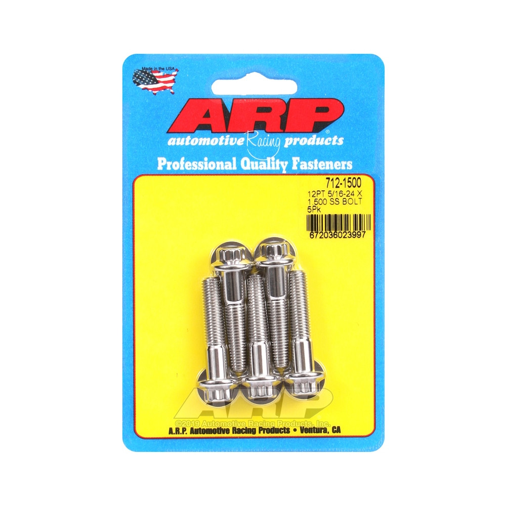 Parafuso Universal ARP 5/16-24 - Aço Inoxidável 12 Pts x5Array