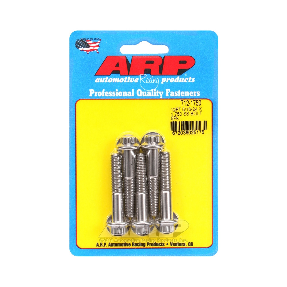 Parafuso universal ARP 5/16-24 - Aço inoxidável 12 pontos x5Array