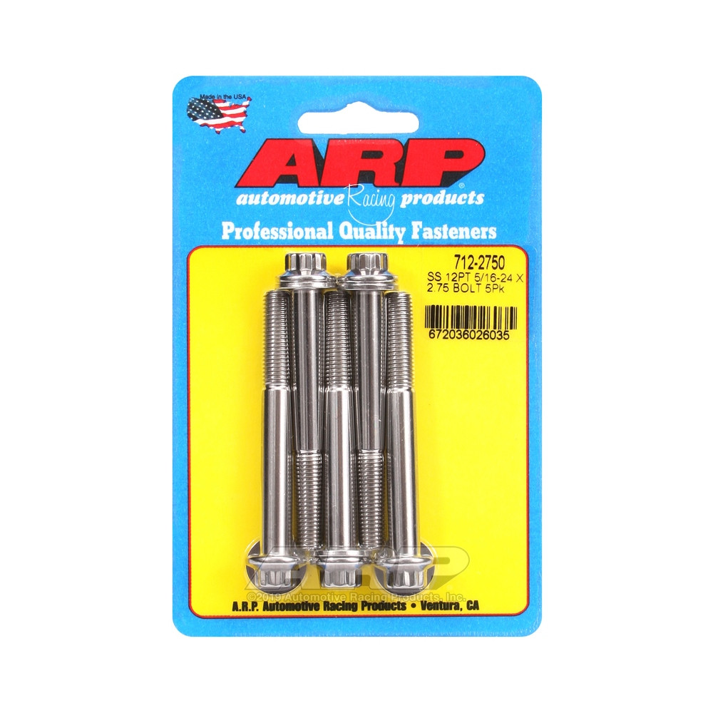 Perno Universal ARP 5/16-24 - Acero Inoxidable 12 Pts x5Array