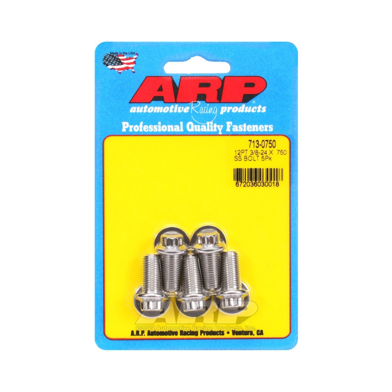 ARP Universal perno cabeza pequeña 3/8-24 - Acero inoxidable 12 Pts x5Array