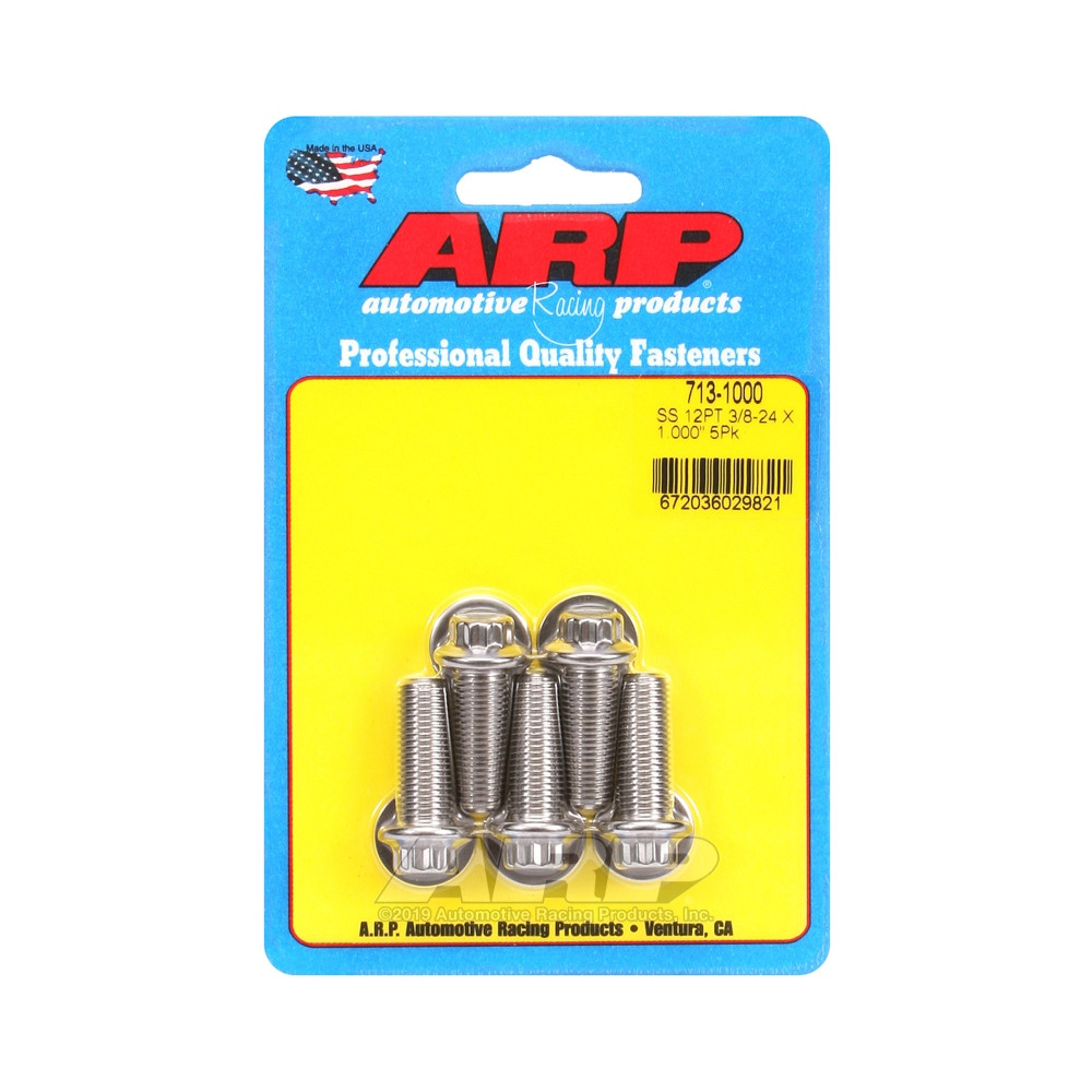 ARP Tornillo universal cabeza pequeña 3/8-24 - Acero inoxidable 12 pts x5Array