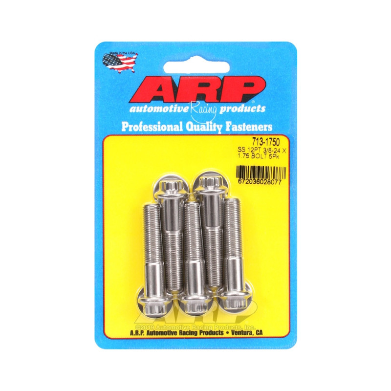 ARP Tornillo universal cabeza pequeña 3/8-24 - Acero inoxidable 12 pts x5Array