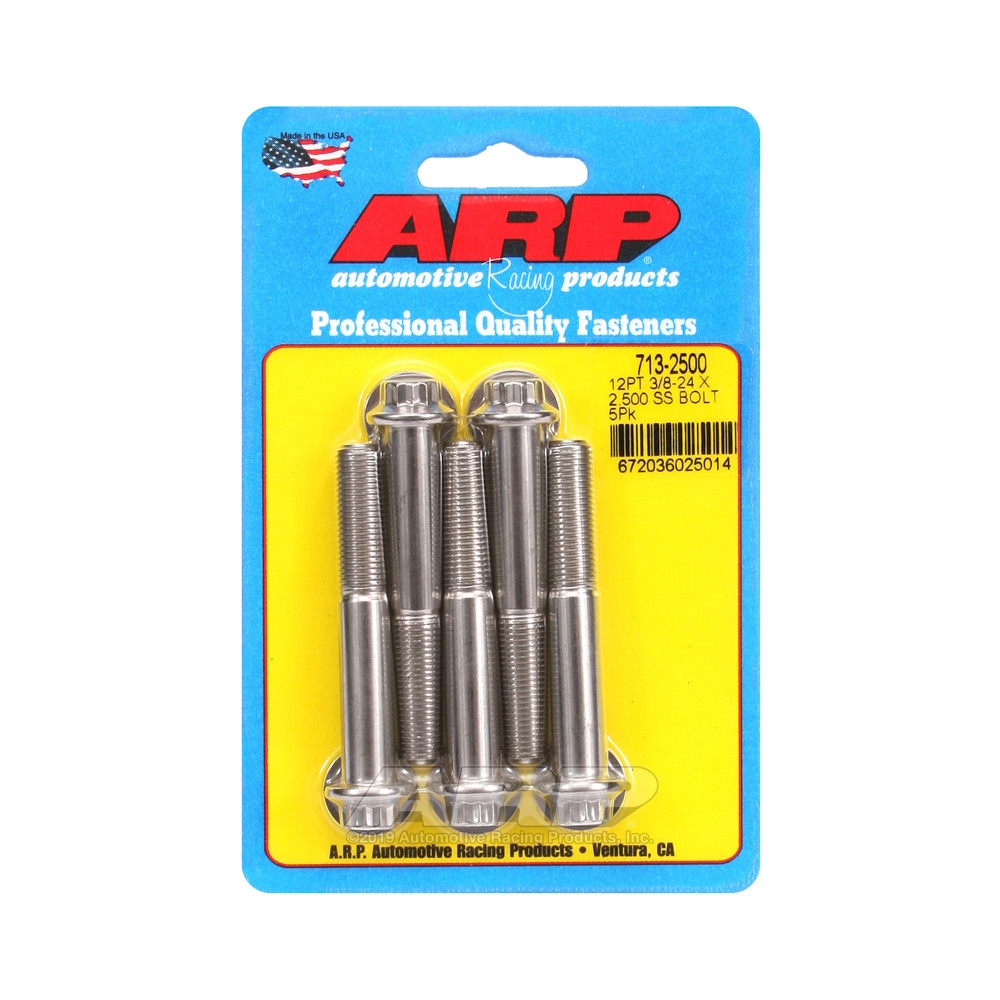 ARP Parafuso universal de cabeça pequena 3/8-24 - Aço inoxidável 12 pts x5Array