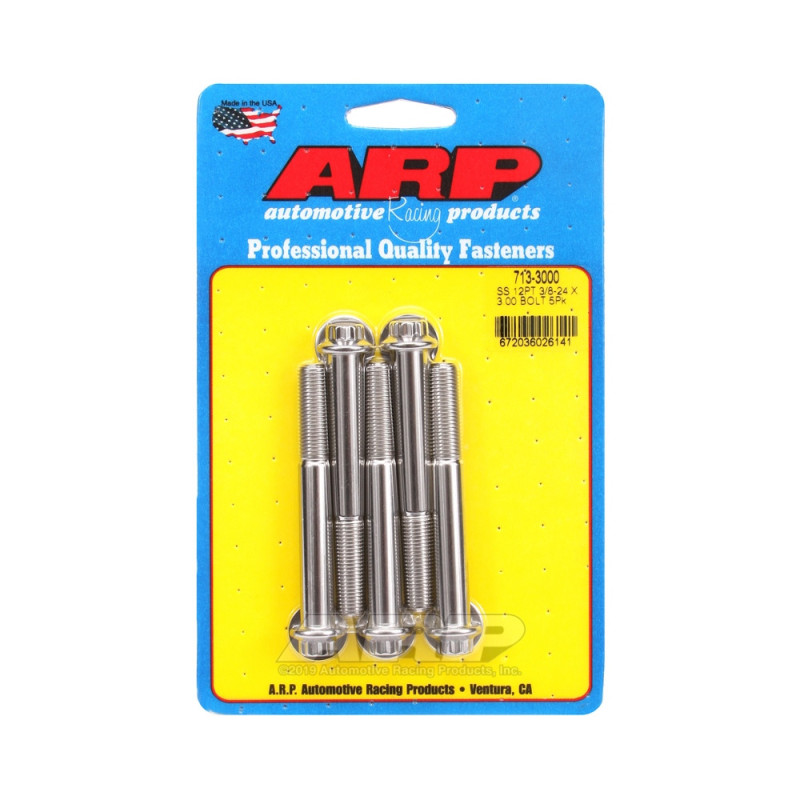 ARP Tornillo universal cabeza pequeña 3/8-24 - Acero inoxidable 12 pts x5Array