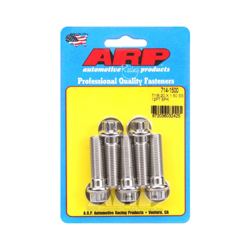 Perno Universal ARP 7/16-20 - Acero Inoxidable 12 Pts x5Array