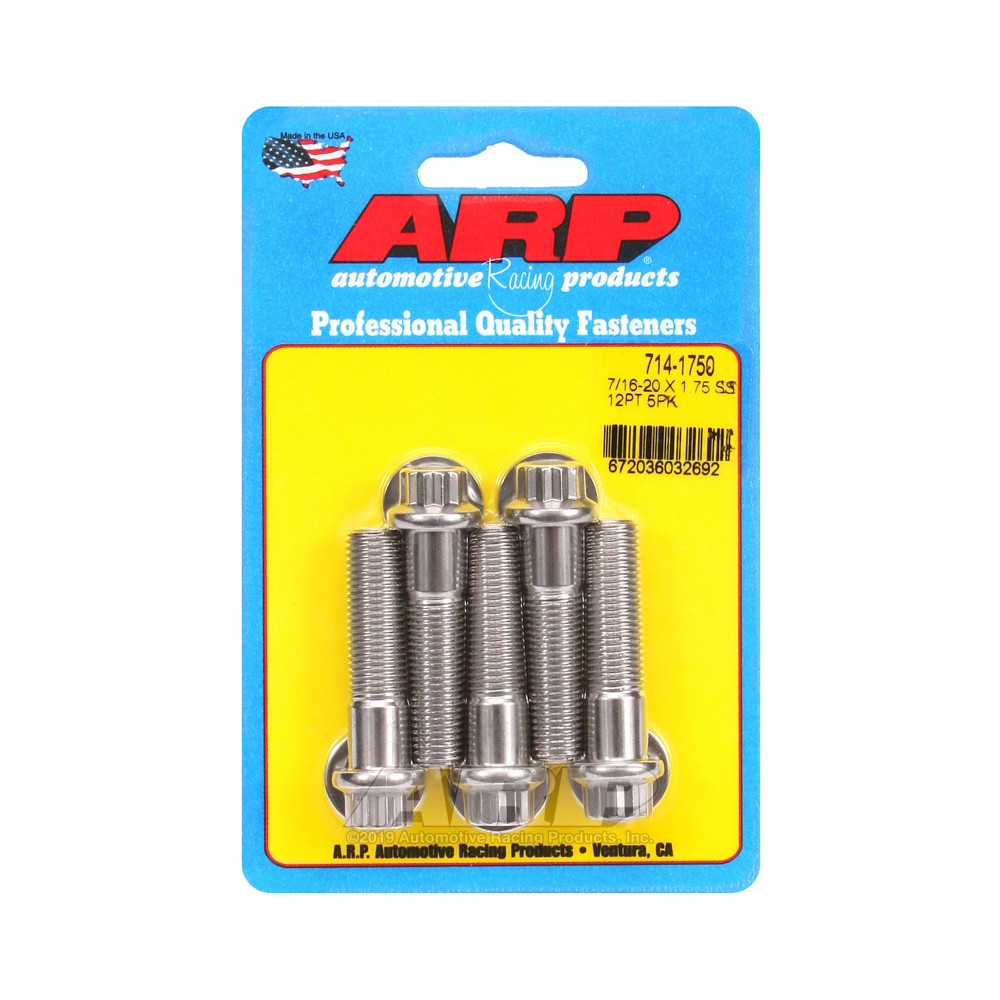 Perno Universal ARP 7/16-20 - Acero Inoxidable 12 Pts x5Array
