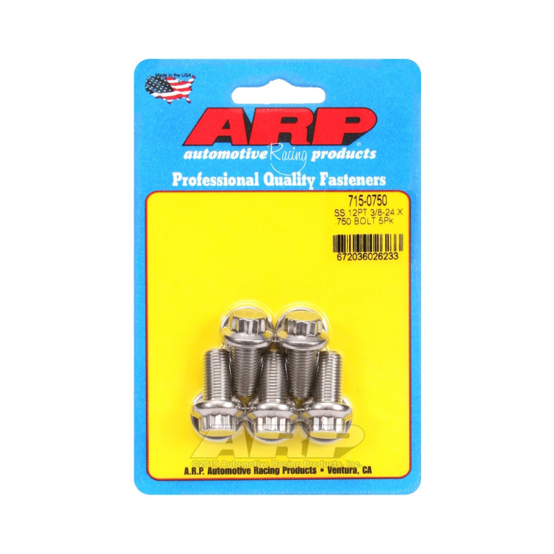 Parafusaria universal ARP com cabeça STD 3/8-24 - Aço inoxidável, 12 pontos x 5Array