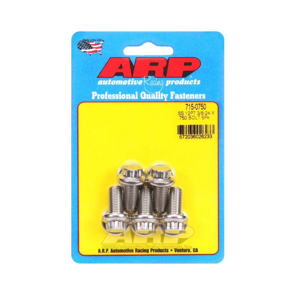 Parafusaria universal ARP com cabeça STD 3/8-24 - Aço inoxidável, 12 pontos x 5Array