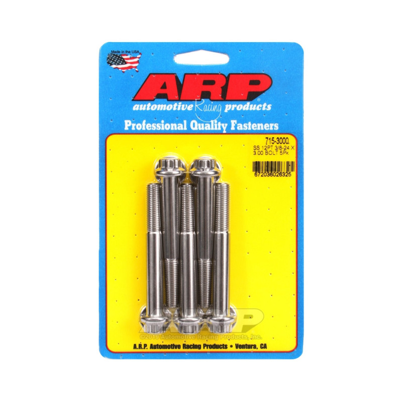 ARP Universal perno de cabeza STD 3/8-24 - Acero inoxidable 12 Pts x5Array