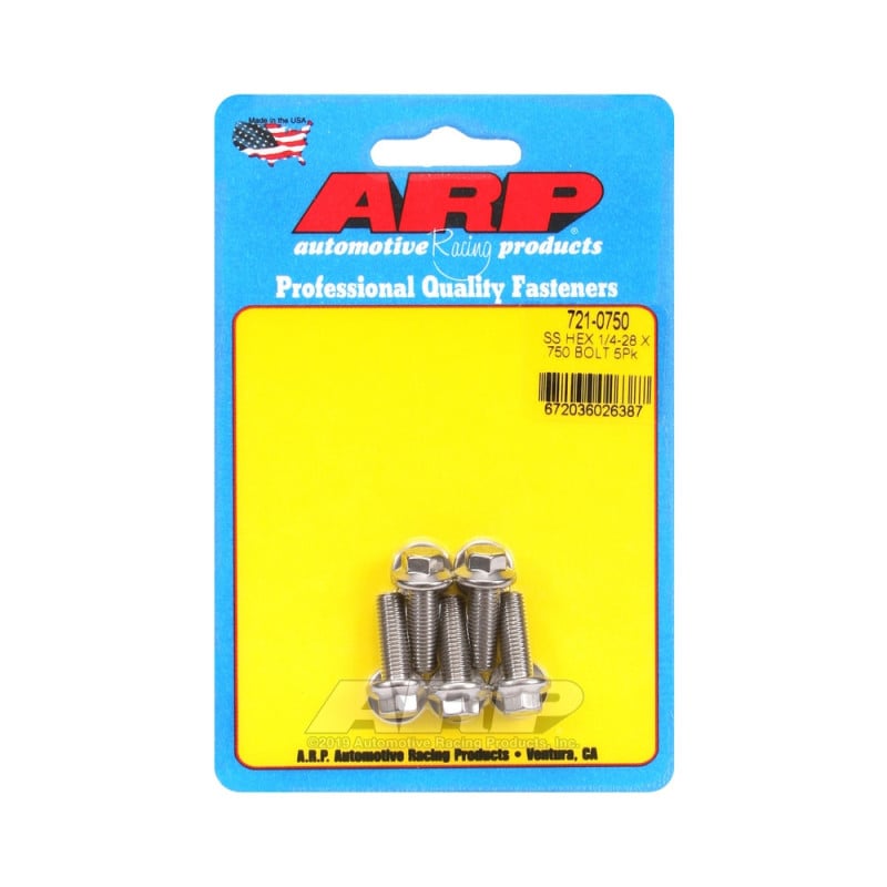Perno Universal ARP 1/4-28 - Acero Inoxidable Hex x5Array