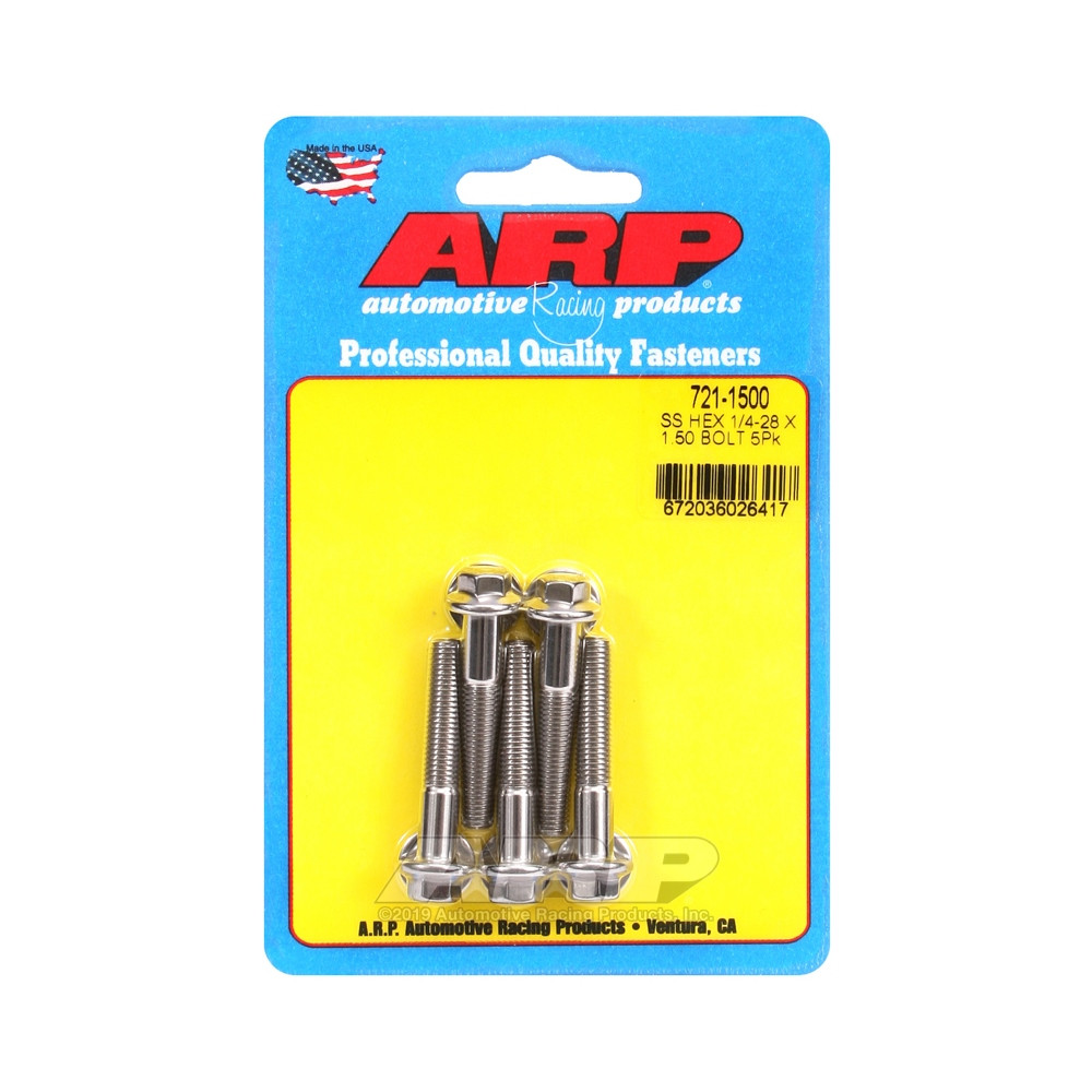 Perno universal ARP 1/4-28 - Acero inoxidable hexagonal x5Array