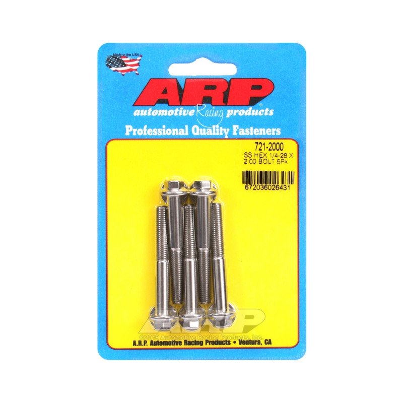 Parafusaria universal ARP 1/4-28 - Aço inoxidável, cabeça sextavada, x5Array