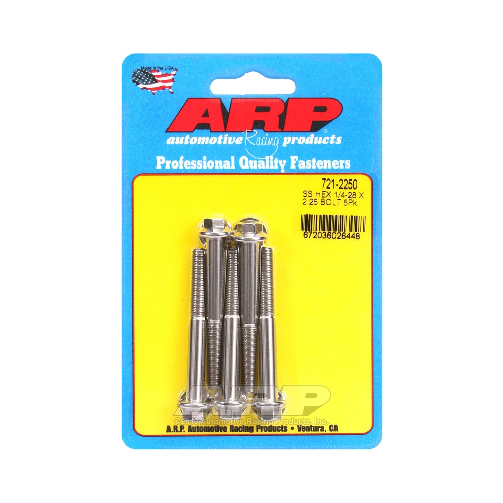 Parafusaria universal ARP 1/4-28 - Aço inoxidável, cabeça sextavada, 5 unidadesArray
