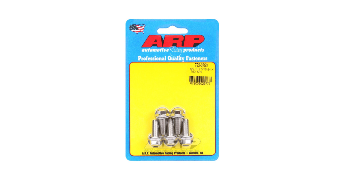 Perno universal ARP 5/16-24 - Acero inoxidable hexagonal x5