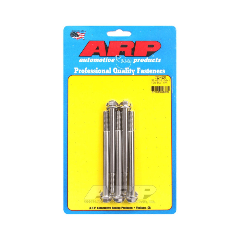 Parafusaria universal ARP 5/16-24 - Aço inoxidável, cabeça sextavada, x5Array