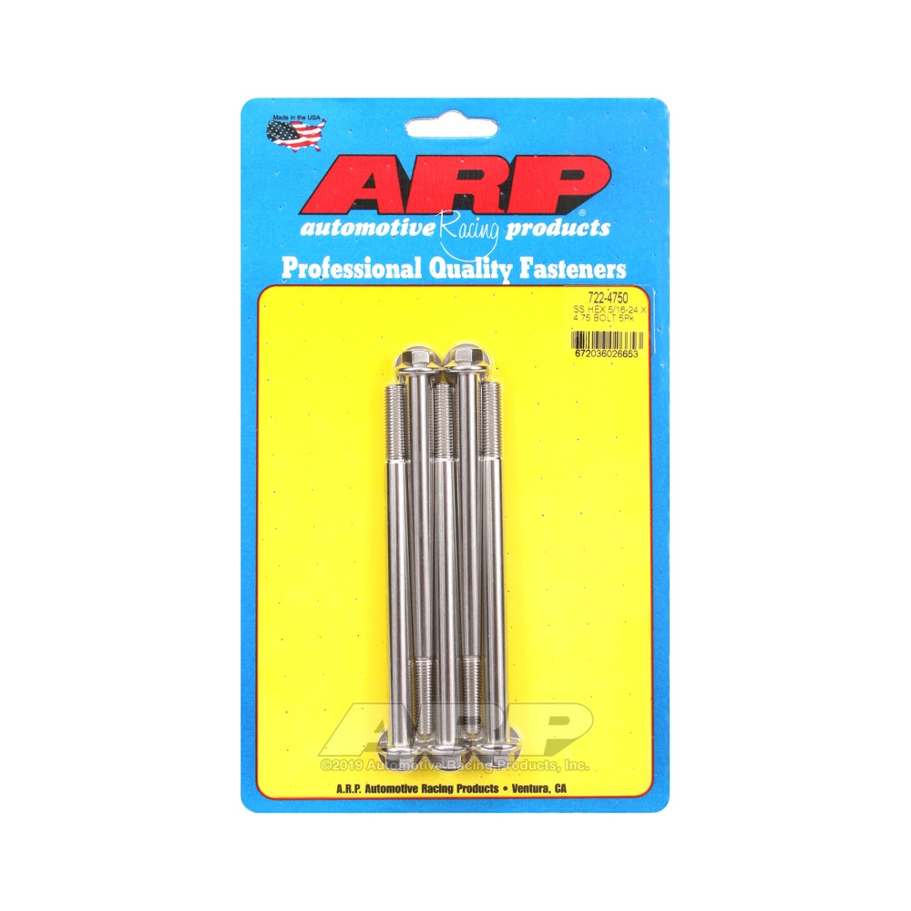 Parafusaria universal ARP 5/16-24 - Aço inoxidável, cabeça sextavada, x5Array