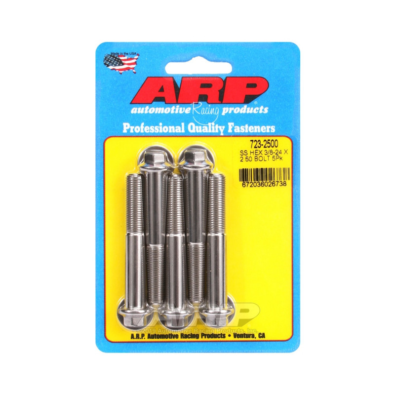 ARP Tornillo universal de cabeza pequeña 3/8-24 - Acero inoxidable hexagonal x5Array