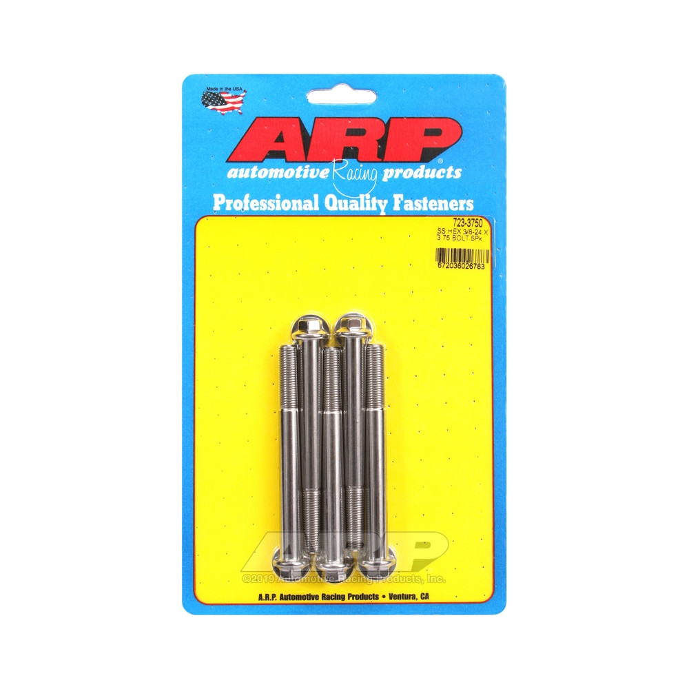 ARP Tornillo universal de cabeza pequeña 3/8-24 - Acero inoxidable hexagonal x5Array